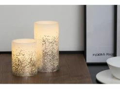 Pauleen LED-Kerzen Set Glowing Glitter, Ø7.6 cm, Silber/Weiss, 2 Stk -Weihnachtsbeleuchtung Verkäufe 52053286 xxl