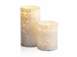 Pauleen LED-Kerzen Set Little Lilac, Ø 7.8 cm, Weiss, 2 Stk. -Weihnachtsbeleuchtung Verkäufe 52053291 xxl