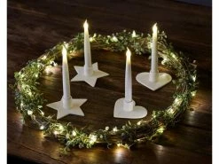 Sirius LED-Stabkerzen Set Olina Heart Ø 8 x 15 cm, Weiss, 2 Stk. -Weihnachtsbeleuchtung Verkäufe 52073327 xxl