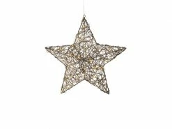 STT Fensterhänger Rattan Stern, 48 cm, Braun