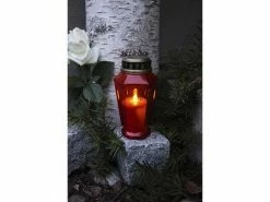 Star Trading LED Grabkerze Outdoor Ø 8.5 x 15.5 cm, Rot -Weihnachtsbeleuchtung Verkäufe 53802475 xxl