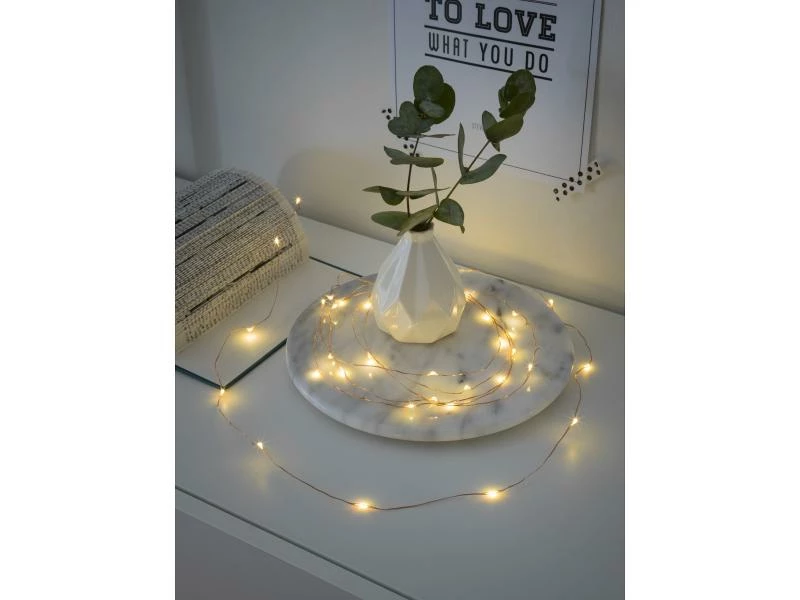 Konstsmide LED Lichterkette Angel Hair 3.9 m 40 LED, Kupfer 3 Konstsmide LED Lichterkette Angel Hair 3.9 m 40 LED, Kupfer – Bild 3