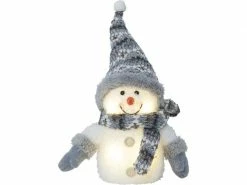 Star Trading Schneemann LED 25 cm grau