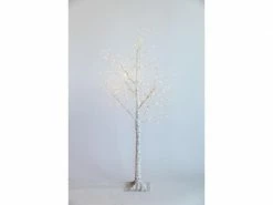 Dameco Baum Birke, 144 LEDs, 90 cm, Weiss