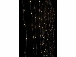 STT LED-Lichtervorhang 246 LED Silber
