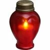 Star Trading LED Grabkerze Herz Ø 10 x 15 cm, Rot
