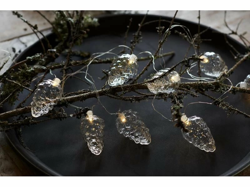 Sirius LED-Lichterkette Celina Tannenzapfen, Transparent, 8 LED 2 Sirius LED-Lichterkette Celina Tannenzapfen, Transparent, 8 LED – Bild 2