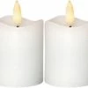 Star Trading LED-Kerzen Set Pillar Ø 5 x 7.5 cm, Weiss, 2 Stk