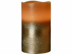 Star Trading LED-Kerze Pillar Cooper Ø 7.5 x 12.5 cm, Braun