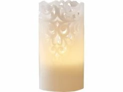 Star Trading LED-Kerze Pillar Clary Ø 8 x 15 cm, Weiss