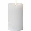 Star Trading LED-Kerze Pillar Flamme Ø 7.5 x 14 cm, Weiss
