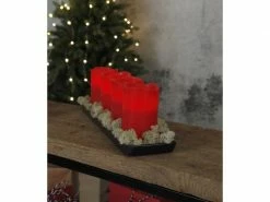 Star Trading LED-Kerzen Set Pillar May Ø 7.5 x 12.5 cm, Rot, 4 Stk -Weihnachtsbeleuchtung Verkäufe 96070622 xxl