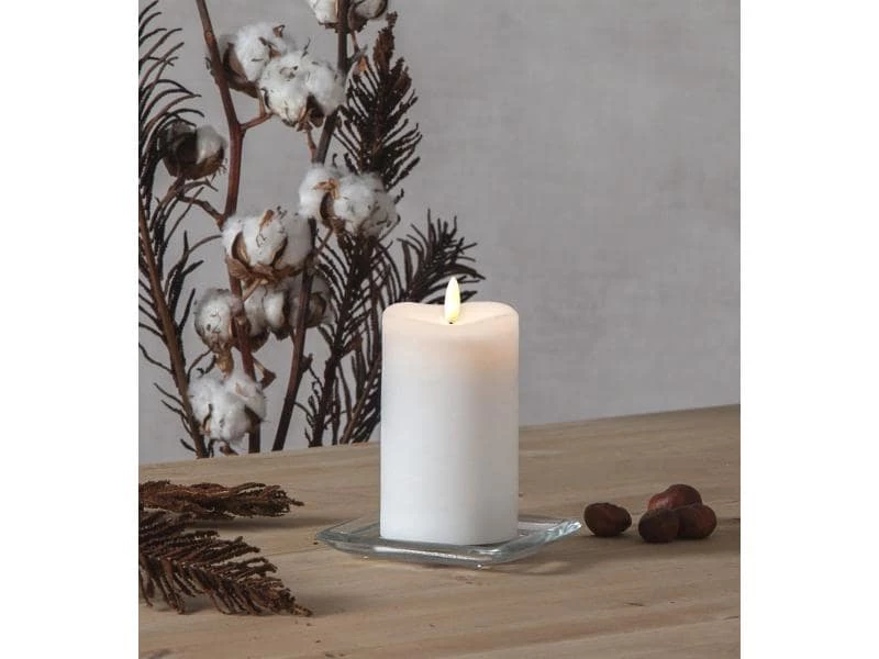 Star Trading LED-Kerze Pillar Flamme Ø 7.5 x 14 cm, Weiss 2 Star Trading LED-Kerze Pillar Flamme Ø 7.5 x 14 cm, Weiss – Bild 2